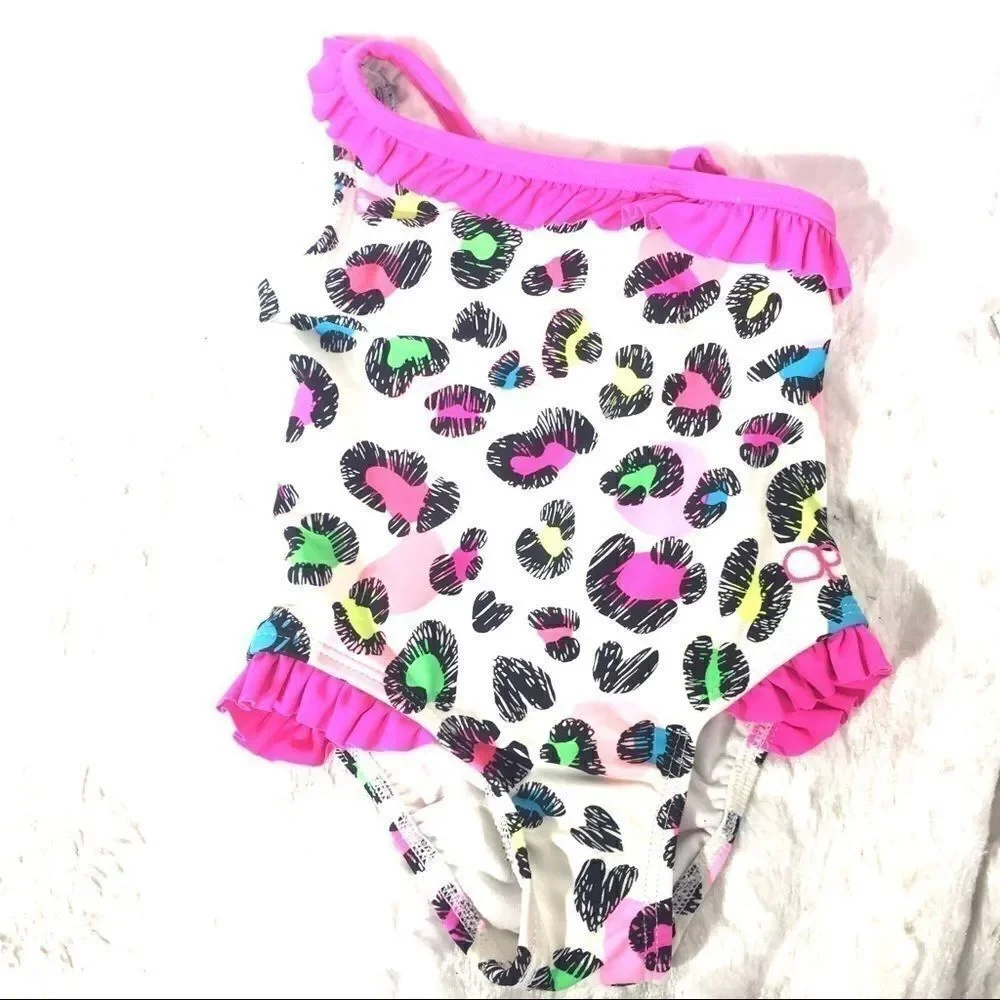 Op ocean pacific colorful leopard print swimsuit